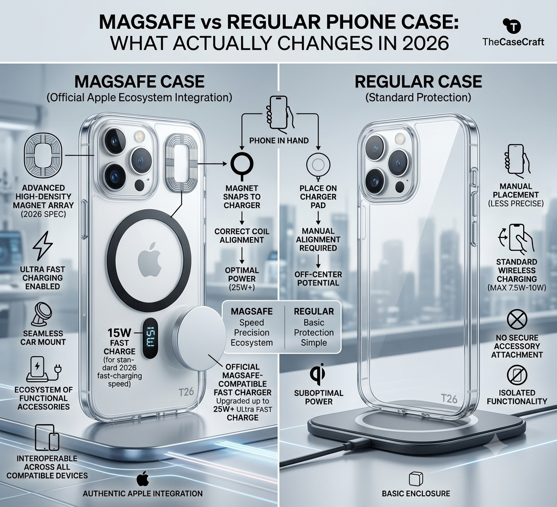 MagSafe vs Regular Phone Case What Actually Changes in 2026