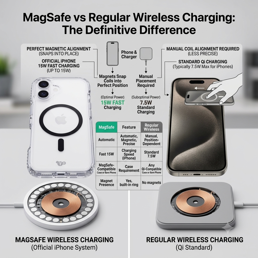 MagSafe vs Regular Wireless Charging — What's Actually the Difference?