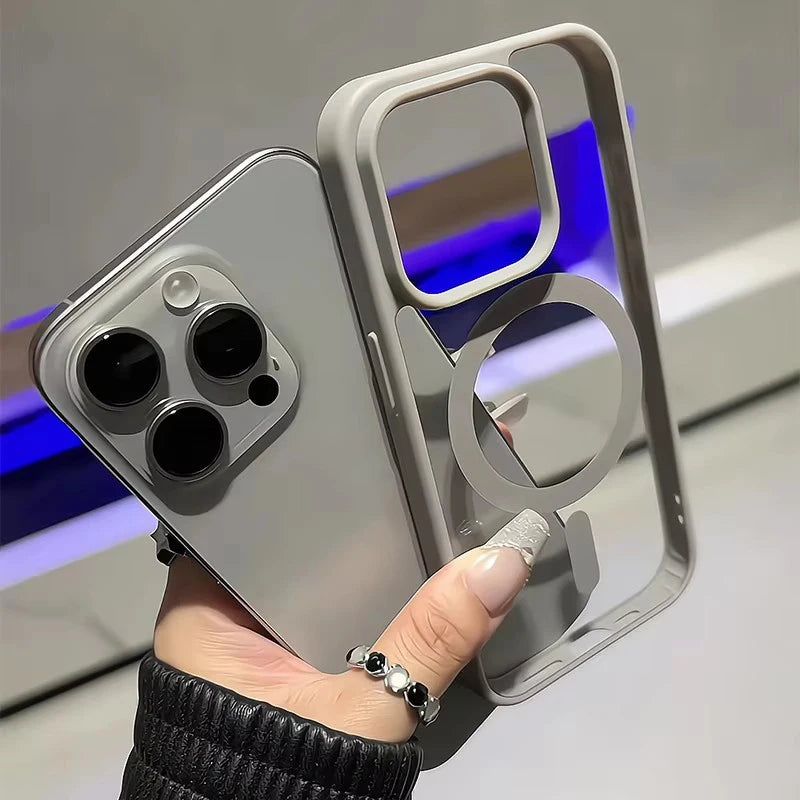 Titanium Matte Magnetic iPhone Case – MagSafe Shockproof Hard Cover