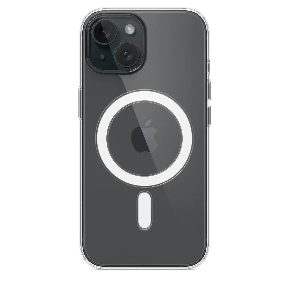 Magnetic Original Clear Case For iPhone 17 Air 16 15 14 13 12 11 Pro Max mini XS XR Funda For Magsafe Silicone Transparent Cover