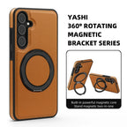 Luxury Leather Magnetic Stand Samsung Case – MagSafe Shockproof