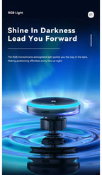Essager Magnetic Car Phone Holder 15W Wireless Charger Stand For iPhone 17 16 15 14 Max Car Mount Charger for Magsafe LED Light