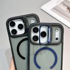 Matte Transparent Kickstand MagSafe iPhone Case – Magnetic Stand Cover