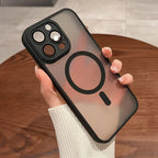 Luxury Matte MagSafe iPhone Case – Lens Protector Shockproof Cover