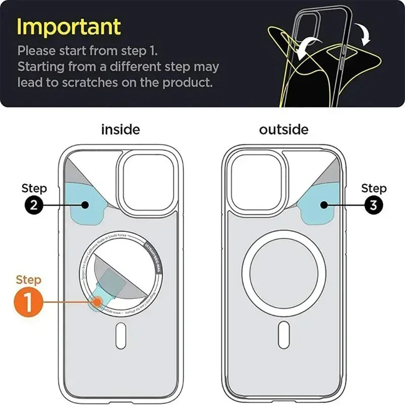 Crystal Clear MagSafe iPhone Case – Transparent Silicone Cover