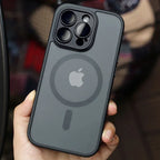 Luxury Matte MagSafe iPhone Case – Lens Protector Shockproof Cover