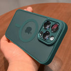 Luxury Matte MagSafe iPhone Case – Lens Protector Shockproof Cover