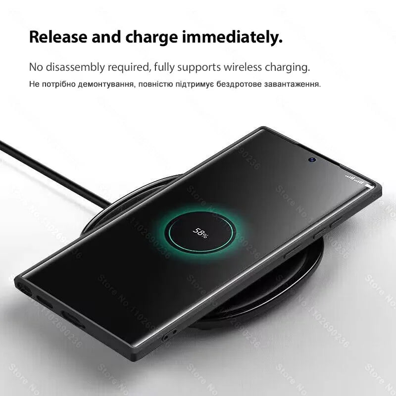 Liquid Silicone Samsung Case – MagSafe Wireless Charging Shockproof Cover