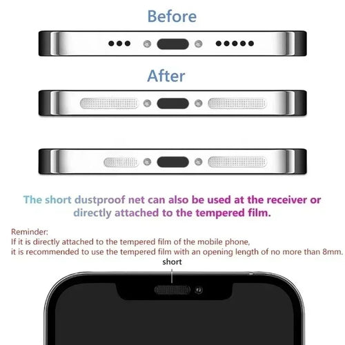 1-12Pcs Universal Metal Mesh Anti Dust Proof Adhesive Net Cover Sticker For IPhone 17 16 15 ProMax 16Plus Speaker Hole Anti-Dust