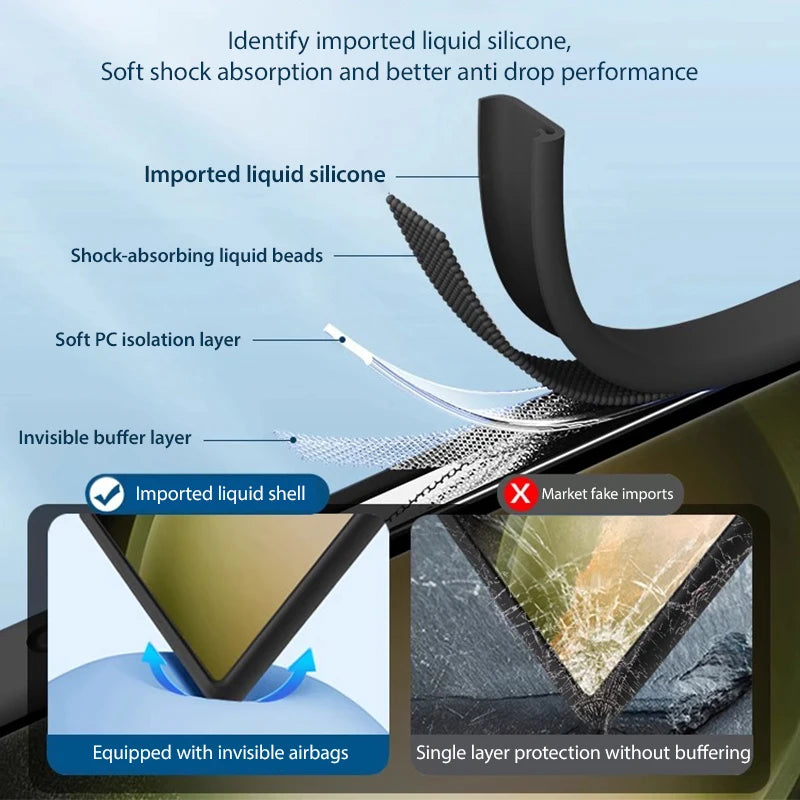 Liquid Silicone Samsung Case – MagSafe Wireless Charging Shockproof Cover