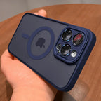 Luxury Matte MagSafe iPhone Case – Lens Protector Shockproof Cover