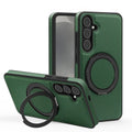 Luxury Leather Magnetic Stand Samsung Case – MagSafe Shockproof