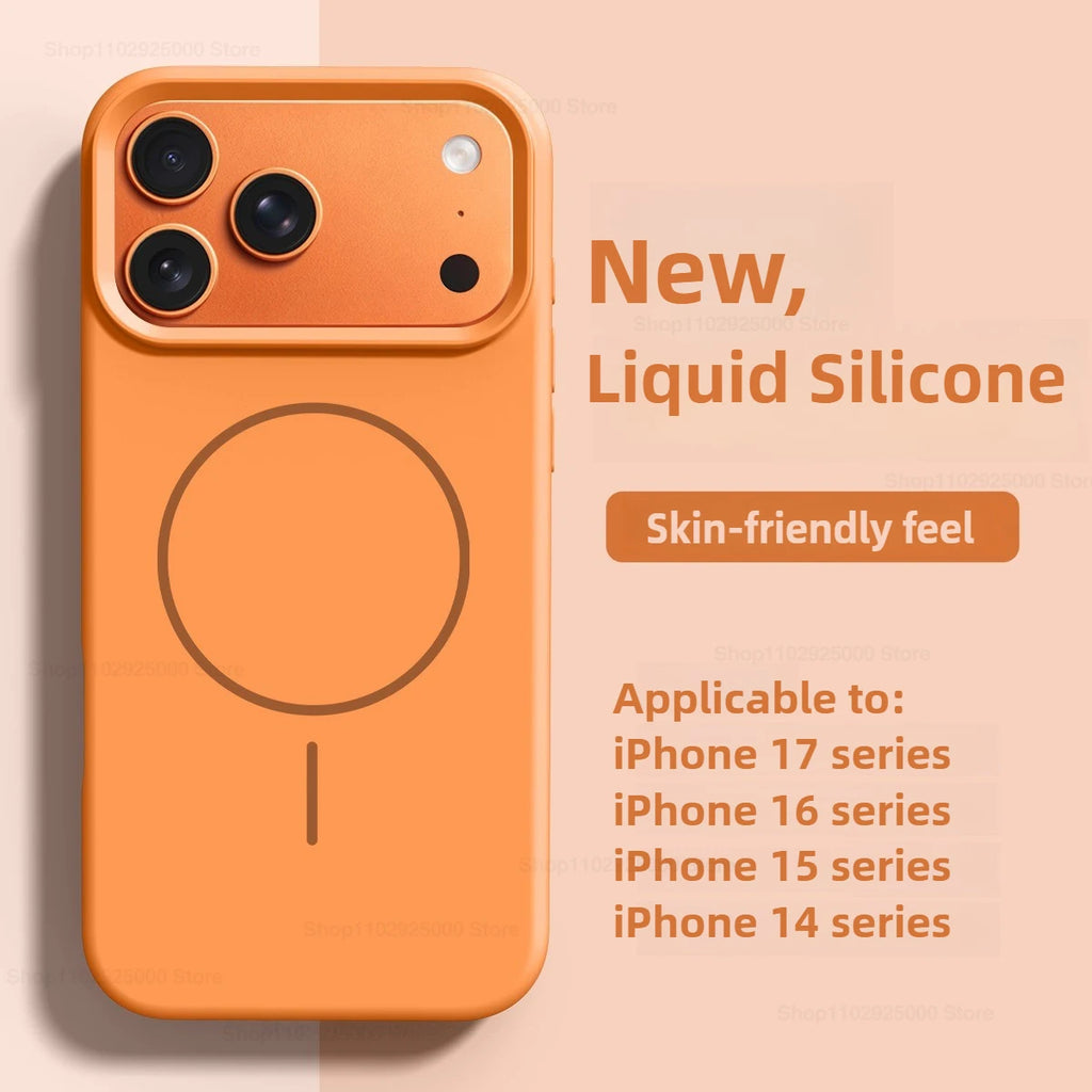 Liquid Silicone MagSafe iPhone Case – Soft Magnetic Back Cover