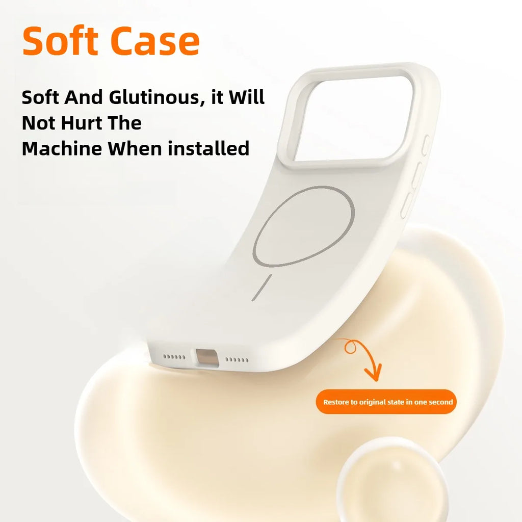 Liquid Silicone MagSafe iPhone Case – Soft Magnetic Back Cover