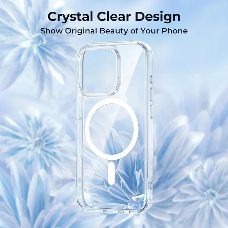 Crystal Clear MagSafe iPhone Case – Transparent Silicone Cover
