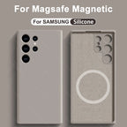 Liquid Silicone Samsung Case – MagSafe Wireless Charging Shockproof Cover
